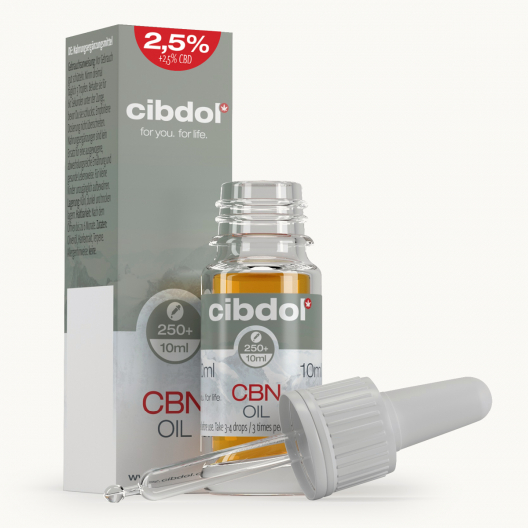 2,5% CBN og 2,5% CBD-olie
